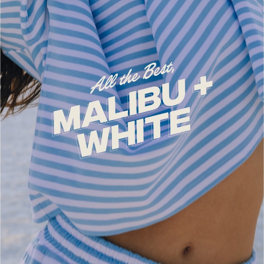 Blue and White Striped Top